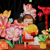 Lanternes de fleurs décoratives grand format 2026 pour festivals – Attrayantes lanternes végétales d'extérieur pour événements