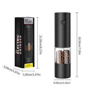 EG-A Best Selling Rechargeable Electric Pepper Grinder Transparent <strong>Container</strong> Dustproof Cover Spice Pepper Seasoning Grinder - Product Image 2