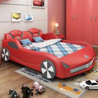 JINS Lits populaires pour enfants Lit auto moderne pour enfants Cadre de lit de luxe avec dessin animé Ensemble de meubles pour chambre double pour enfants Garçon et fille