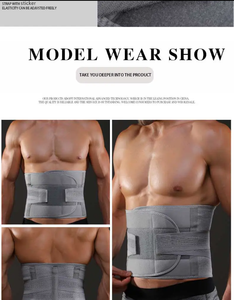 Ceinture de maintien lombaire ajustable avec logo personnalisé, ceinture de maintien de la taille, ceinture de maintien lombaire avec double sangles réglables, pour la transpiration - Product Image 3