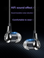 Earphone Berkabel 3.5MM dengan MIK, Efek Pengurang Kebisingan Bass Ketepatan Tinggi untuk Ponsel