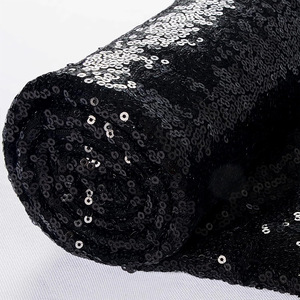 Tissu à paillettes de 3 mm, broderie de perles, broderie tubulaire, dentelle à paillettes violettes, tissu en maille à perles pour robe de mariée, prix de gros - Product Image 3