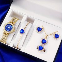 Ensemble de montres élégantes pour filles, 4 pièces, avec diamants scintillants, ensemble de montres pour femmes, montre à quartz rose avec papillon, ensemble de montres pour dames