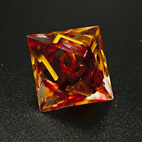 Jeu de dés à bords tranchants dnd résine solide sang précipité polyédrique rouge de bureau