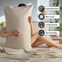 100% draps en lin pur français ligne respirante et Durable draps King Size anti-déchirure draps de lit 16 pouces poche profonde