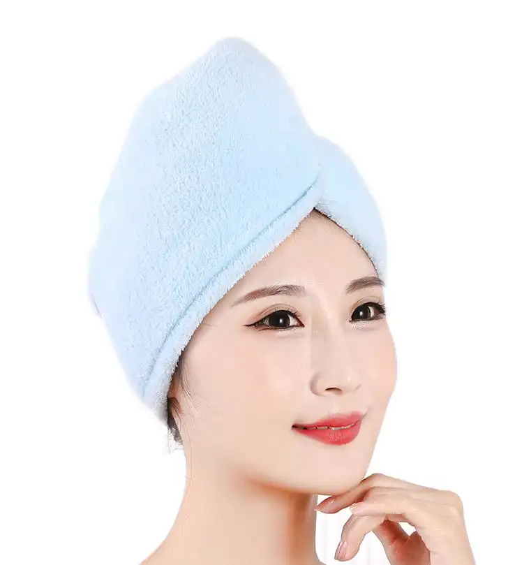 130GSM Factory Sale Beauty Hair Drying Salon Spa Dry Hair Dry Head Wear Wrap Turban Towels for Women Opp Bag Microfiber Fabric