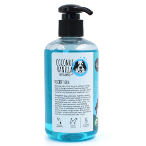 Shampooing de bain pour animaux de compagnie à la peau sensible de marque privée OEM shampooing hydratant et apaisant au parfum de vanille et de noix de coco pour tous les chiens et chats - Product Image 3