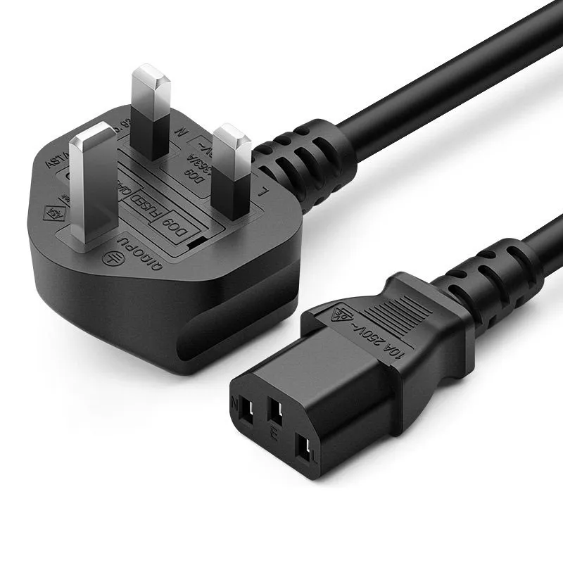 Ac Uitbreiding Netsnoeren 110-250V Met 3 Plug In 15amp Uk Netsnoer Groothandel Voor Pc Computer psu Fornuis