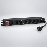 OEM ODM Rack de prises Schuko mural PDU pour la surveillance de télévision en circuit fermé
