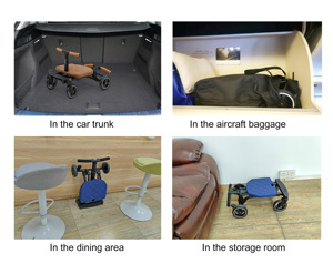 Siêu nhẹ nhỏ gọn có thể gập lại xe đẩy em bé đa chức năng máy bay cabin được phê duyệt vận chuyển cho du lịch - Product Image 6