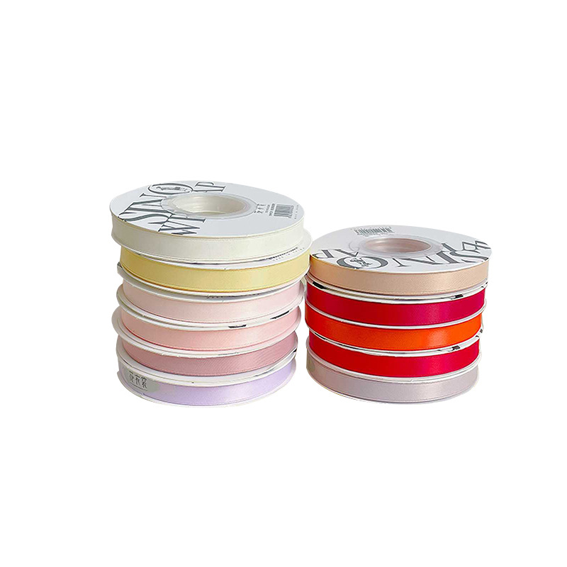 1CM Double-Sided High-End Satin Ribbon Eco-Friendly Matte Milk Silk Floral Bouquet Bow for Gift Flower Packaging Gift Wrapping