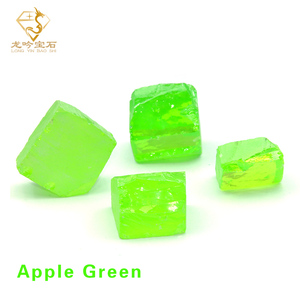 Piedras DE CIRCONIA cúbicas sueltas 5a de alta calidad Color verde manzana Material áspero Precio por kilogramo - Product Image 5