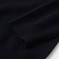 Cardigan en tricot pour femme style preppy avec col Peter Pan, Nouvelle collection automne 2026, Manteau pull bleu marine à simple boutonnage 15a-4043