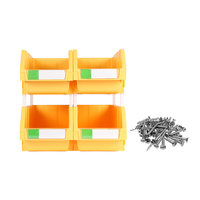 Accessoires muraux industriels pour entrepôt, bacs de rangement en plastique pour écrous et boulons