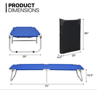 Lit de camping pliable en aluminium léger et ultraléger, design moderne et compact, avec sac de transport, idéal pour les voyages en extérieur – Personnalisable