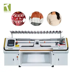 High speed factory automatic computer 12 g double system knitting computerised machine Used jacquard flat knitting machines