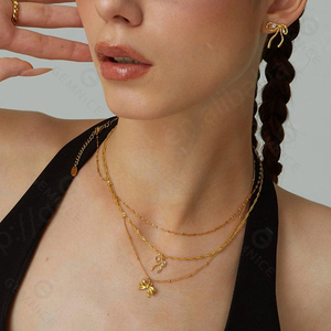 Gemnel Collier en argent 925 Pendentif ruban délicat avec pierres CZ Bijoux Balletcore pour femmes Cadeau élégant et délicat - Product Image 2