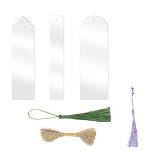Customized Reusable UV Printed <strong>clear</strong> Acrylic Alphabet <strong>Bookmarks</strong> with Soft Tassels, Ideal for Reading Marking, Business Gifts - Product Image 1