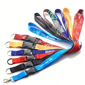Custom Logo Key Lanyard ID Badge Neck Strap & Keychain Holder <b>Wristlet</b> for Men/Women - Ideal Promotional Gift - Product Image 1