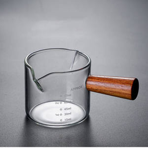 Taza de Café de Vidrio Aislante de Diseño Clásico con Doble Boquilla y Asa Recta para Café, Leche y Espresso, con Medidas - Product Image 2