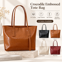 Sac à main en cuir PU pour femmes, grande capacité, fermeture à glissière, sac fourre-tout à porter à la main, sac à bandoulière, sac de shopping, usage quotidien