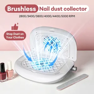 Collecteur de poussière d'ongles pliable 90. Extracteur de poussière pour ongles double face à double ventilateur sans balais pour salon de manucure et usage personnel - Product Image 4