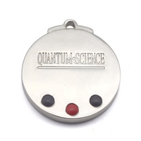 Pendentif rond à énergie ionique, bijoux en pierre naturelle, accessoire, logo personnalisé, pendentifs bio quantiques en pierre de lave nano scalaire