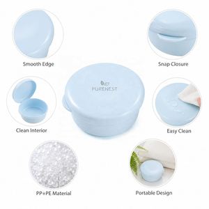 Boîte à savon de voyage ronde minimaliste, sans BPA, en PP et PE, étanche, avec fermeture à clip sécurisée, logo personnalisé OEM - Product Image 2