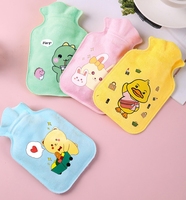 Bouteille d'eau chaude épaississement de l'eau anti-déflagrant chauffe-mains dortoir chauffe-pieds mignon dessin animé en peluche compresse chaude chauffe-eau