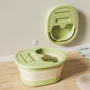 Premium Faltbares Fußbad-Becken mit Deckel Tragbare Zusammenklappbare Wanne für Heim-Spa Fußpflege Massagepunkte Wärmeerhaltung - Product Image 4