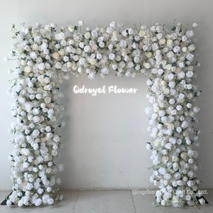 Arco rosa quadrato artificiale composizioni floreali arco respiro bambino sfondo matrimonio e fidanzamento - Product Image 4