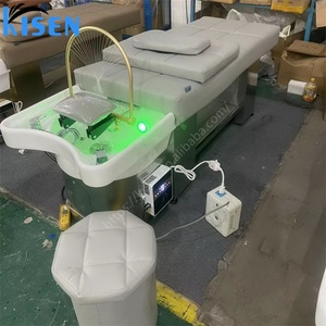 Station de lavage de cheveux multifonctionnelle Kisen avec lit de massage, vapeur, SPA, thérapie aquatique pour la tête, lit de massage thaïlandais pour la vente - Product Image 5
