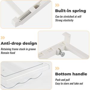 Egg Tray Refrigerator Storage Drawer Food Grade Organizing Container For Chicken Duck Eggs Fresh Produce Keeper White Molding - Product Image 4