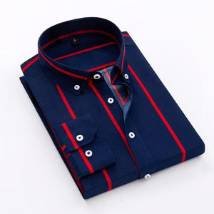 Nuova camicia da uomo a maniche lunghe con strisce verticali alla moda e Multi-colore Business Casual camicia senza ferro - Product Image 3
