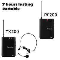 Émetteurs et récepteurs portatifs RF200 TX200, kit guide touristique sans fil stéréo portable pour des visites et une interprétation sans bruit