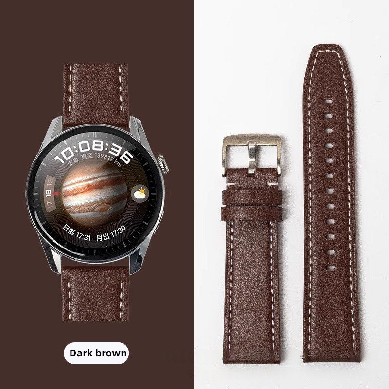 [Dark Brown with Silver Buckle