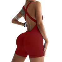 Combinaison de yoga une pièce pour femme 2027, effet push-up, bretelles spaghetti, séchage rapide, combinaison de sport, marque privée, fabricant OEM, usine
