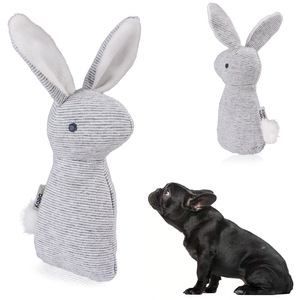 Juguete de Peluche para Perro con Forma de Conejo, con Sonido, Relleno, con Campana y Papel Arrugado, Juguete Interactivo para Masticar y Limpiar los Dientes - Product Image 1