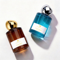 Flacons de parfum en verre cylindriques de luxe personnalisés de 30 ml/50 ml/100 ml avec col serti, emballage vide avec boîte de pulvérisation