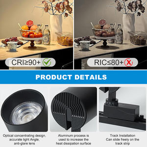 Approvisionnement d'usine Restaurant Magasin Économie D'énergie 20W 30W Plafond En Aluminium Led Rail Système Rail Lumière - Product Image 3