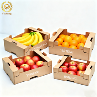 Boîte à fruits écologique avec impression de logo personnalisé, boîte en carton pour le transport de fruits et légumes, boîte d'emballage pour fruits