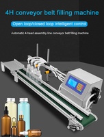 Machine de remplissage d'huile de noix de coco à 4 têtes machine automatique d'embouteillage de jus de lait liquide machine de remplissage avec convoyeur