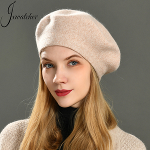 Berretto alla Moda Jxwatcher, Stile Artistico Britannico-Francese, Elegante <span class=keywords><strong>Cappello</strong></span> da Pittore, Berretto in Lana Lavorato <span class=keywords><strong>a</strong></span> Maglia per Donna, Personalizzabile - Product Image 4