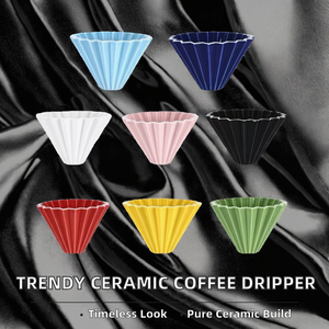 Offre Spéciale – Filtre à Café Réutilisable <span class=keywords><strong>JDJ</strong></span> Classique Multifonctionnel Portable en Céramique Écologique (Porcelaine Fine) – Modèle Origami en Stock - Product Image 2