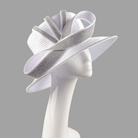 Chapeau fascinateur moderne et charmant, très vendu, élégant, avec diamants, polyvalent, chapeau haut de forme, pour fête du thé, église, pour femmes, décoration de danse