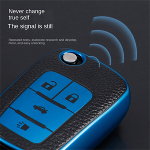 غطاء جلدي لمفتاح السيارة من البولي يوريثان الحراري, غطاء حماية لمفتاح السيارة من البولي يوريثان الحراري لسيارات شيفروليه شيفي كروز ماليبو ، واقي عالي الجودة لسيارات تراكس - Product Image 4