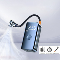 Mini compresseur d'air sans fil pour pneus de voiture avec écran numérique 120W, pompe à air ABS sans fil, lumière d'urgence, moniteur de pression des pneus
