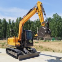 Excavatrice hydraulique sur chenilles JIAHE 9 tonnes avec PLC, pompe à engrenages, cabine fermée, certifiée EPA CE, pour travaux de terrassement, garantie 1 an