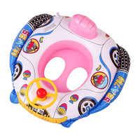 Bouée de sauvetage pour bébé en PVC, anneau de natation gonflable pour enfants, design volant de voiture/bateau