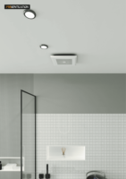 Ventilateur extracteur de salle de bain chinois à économie d'énergie avec design graphique, contrôle 3 vitesses, en plastique ABS
